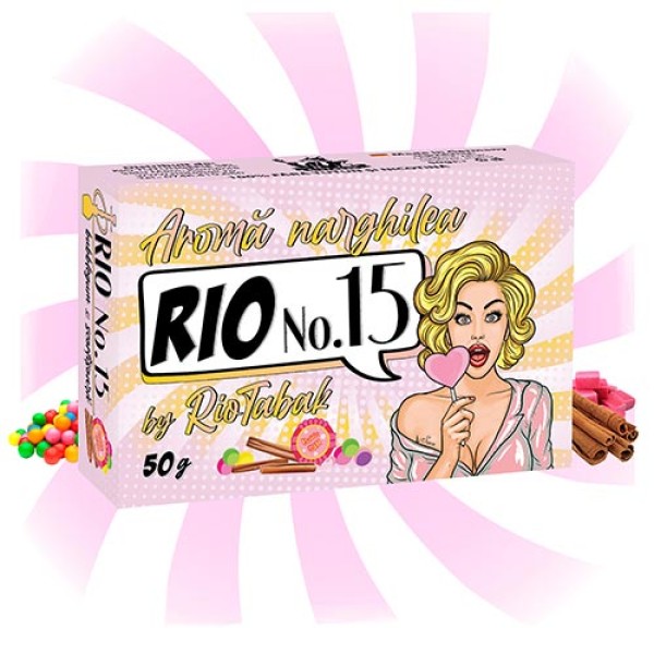 Aroma narghilea RIO No. 15 (bubblegum, scortisoara) 50g