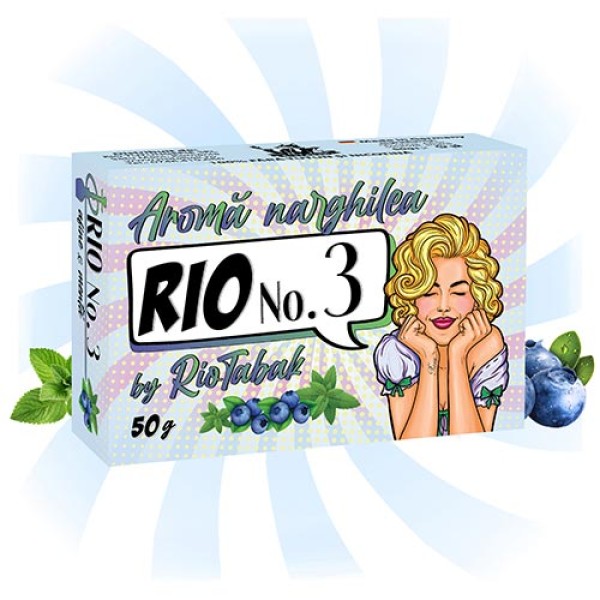 Aroma narghilea RIO No. 3 (afine si menta) 50g