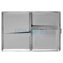 Tabachera ieftina pentru tigari din metal cu exterior cromat marca DM