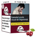Pachet cu 25 de tigari de foi aromate cu aroma de cirese Piff Puff Bordo 240g