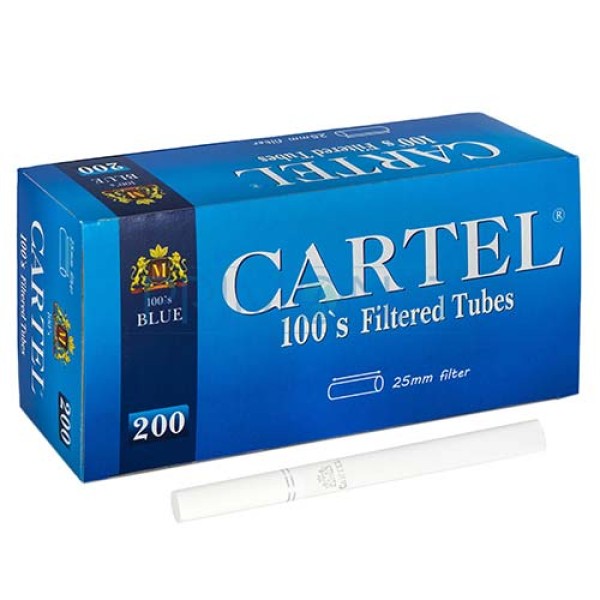 Tuburi Tigari Cartel Blue 100 MM (24 mm) 200