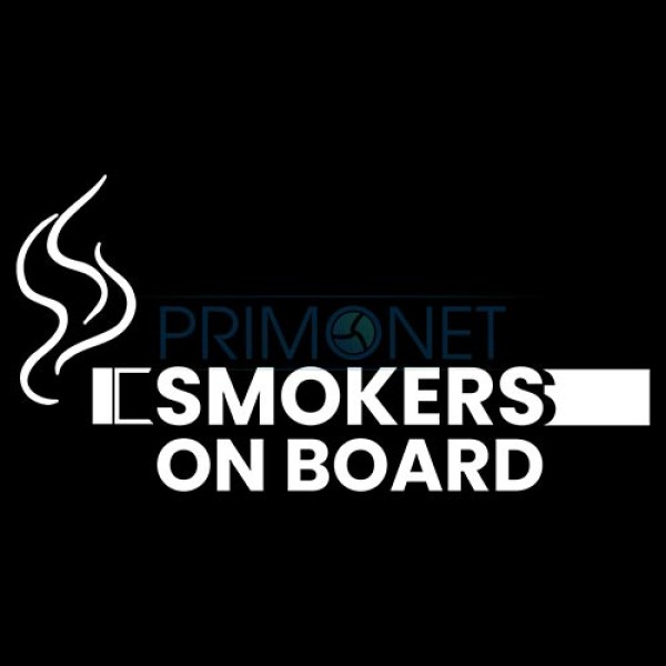 Sticker auto Smokers On Board (small)