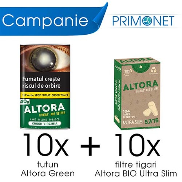 Campanie 10 x Altora Green (40g) + 10 x Altora Ultra Slim Eco (104)