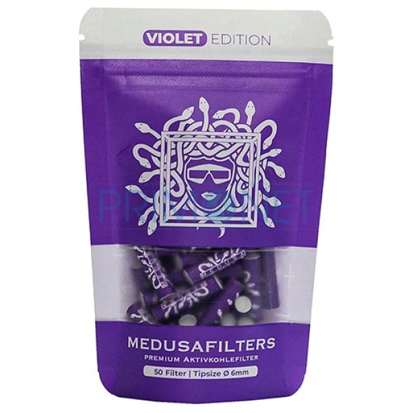 Filtre Tigari Medusa Violet Slim Carbon 6/25 (50)