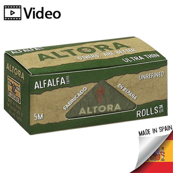 Pachet cu 5m de foite naturale pentru rulat tutun confectionate din lucerna Altora Alfalfa Slim