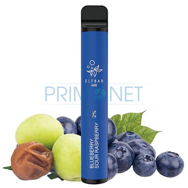Mini narghilea Elf Bar Blueberry Sour Raspberry 600 (20 mg)