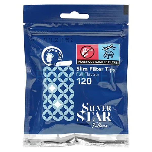 Filtre Tigari Silver Star Slim Gummed 6/15 (120)