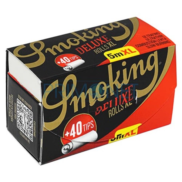 Foite in rola Smoking DeLuxe + Filtre Carton (5m)