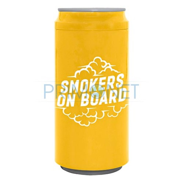 Scrumiera auto cu capac cu LED marca Smokers On Board Yellow