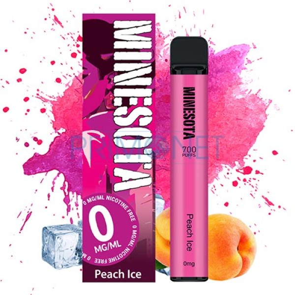 Mini narghilea Minesota Peach Ice (0 mg) 700 pufuri