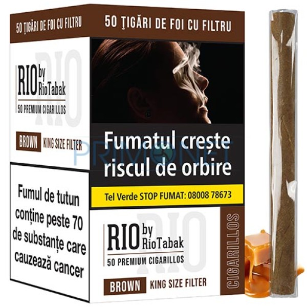 Tigari de Foi RIO Brown Filter by RioTabak 65g (caramel) 50