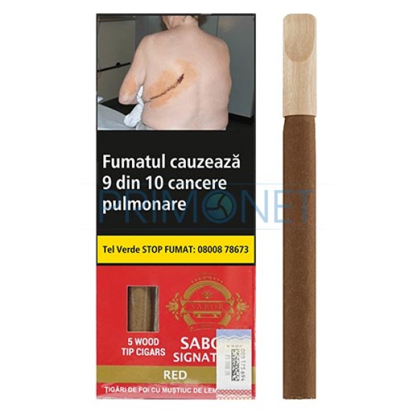 Tigari de foi Sabor Wood Tip Red 22g (cirese) 5