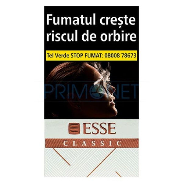 Pachet cu 20 tigarete cu filtru Esse Classic Silver Super Slim