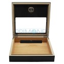 Humidor cu capac din plexiglas pentru trabucuri Angelo Black