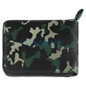 Portofel verde camuflaj cu 4 compartimente pentru carduri marca Zippo