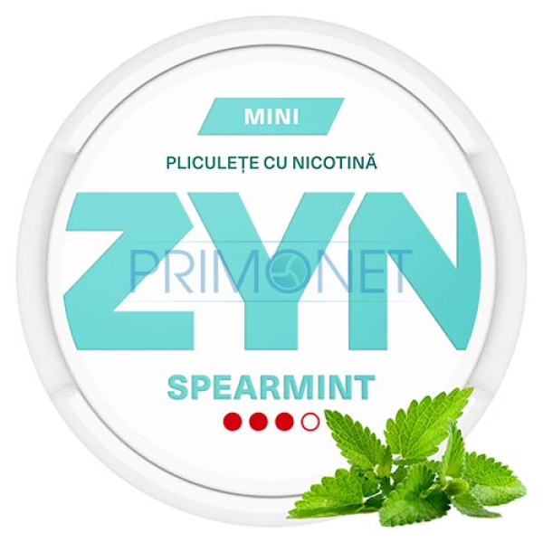 Pouch nicotina ZYN Spearmint Strong 15 mg/g (6 mg/pouch)