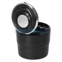 scrumiera auto din plastic rezistent de culoare gri cu LED