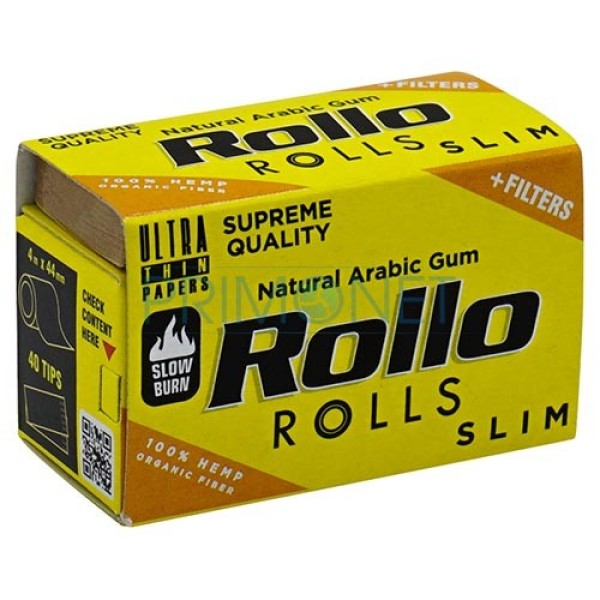 Foite Rollo Slim Yellow Rola 4M + Filter Tips