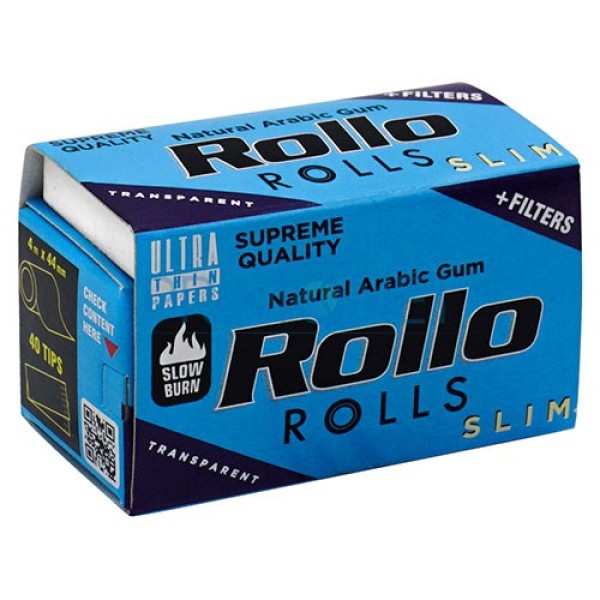 Foite Rollo Slim Blue Rola 4M + Filter Tips