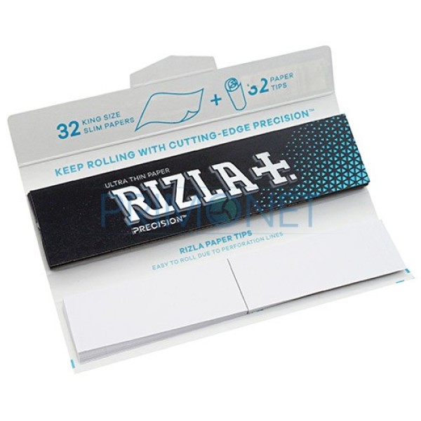 Foite Rulat Tutun Rizla Precision Slim King Size + Filtre Carton