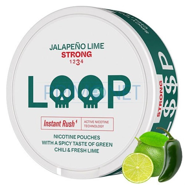 Pouch nicotina Loop Jalapeno Lime Strong (3)