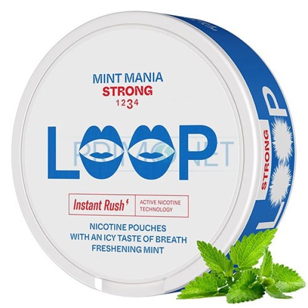 Pouch nicotina Loop Mint Mania Strong (3)