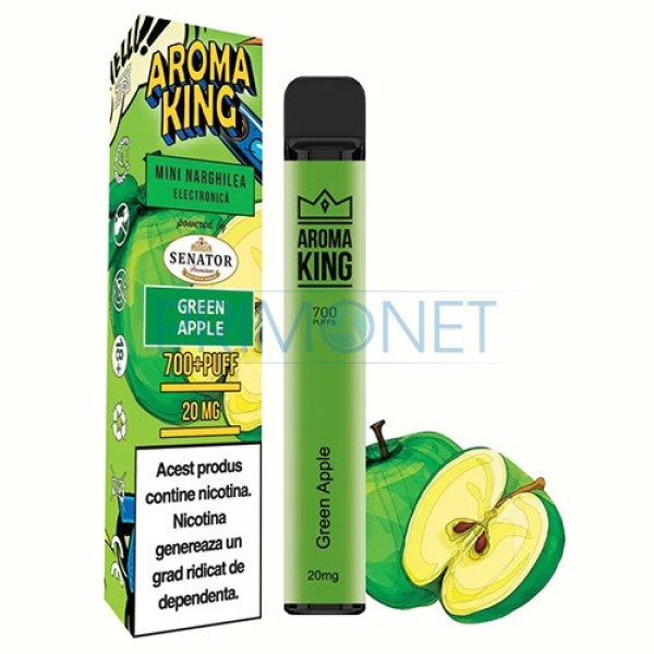 Mini narghilea AK by Senator Green Apple (20 mg) 700 pufuri