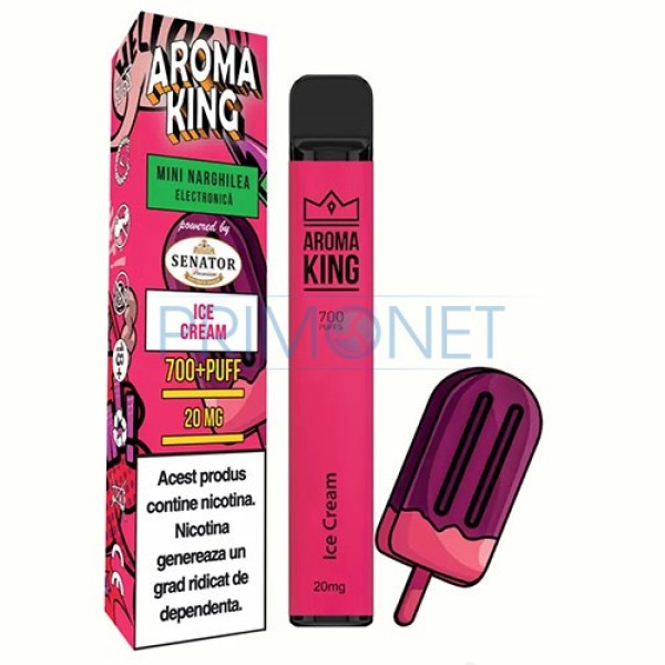 Mini narghilea AK by Senator Ice Cream (20 mg) 700 pufuri
