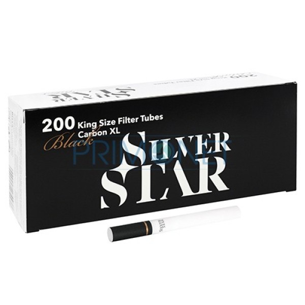 Tuburi Tigari Silver Star (filtru negru) BLACK XL Carbon-Activ (24 mm) 200