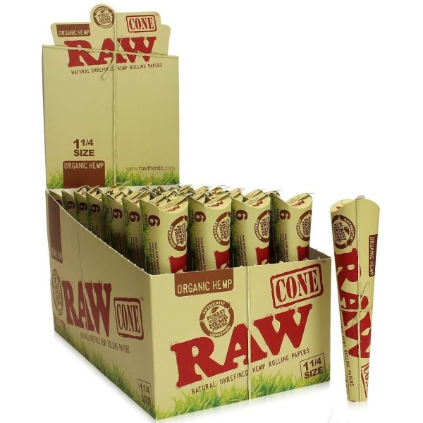 Conuri RAW Organic 1 1/4 (6 buc)