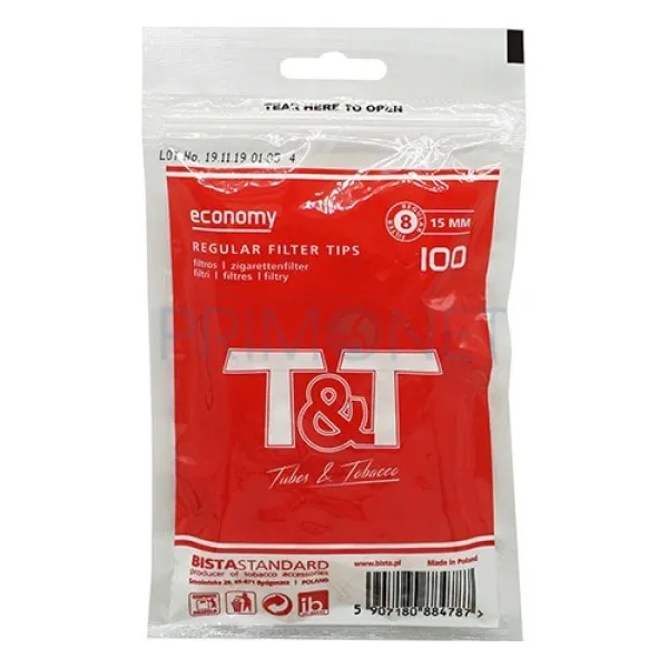 Filtre Tigari T&T Economy Regular 8/15 (100)
