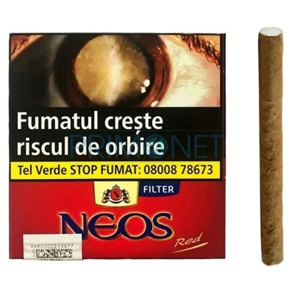 Tigari de foi Neos Filter Red 20g (vanilie) 10