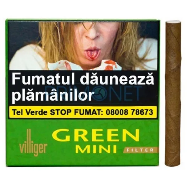 Tigari de Foi Villiger Green Mini Filter 23g (10)