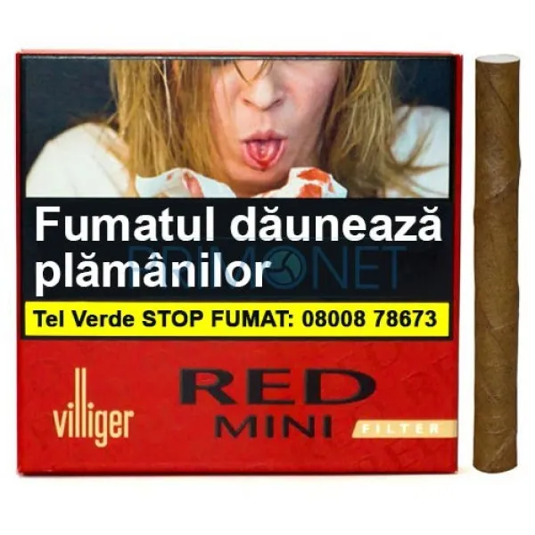 Tigari de foi Villiger Red Mini Filter 23g (vanilie) 10