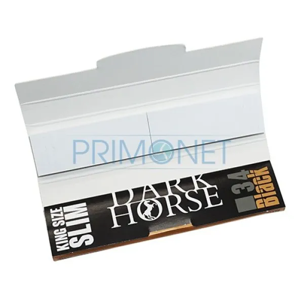 Foite Rulat Tutun Dark Horse Black King Size + Filter Tips