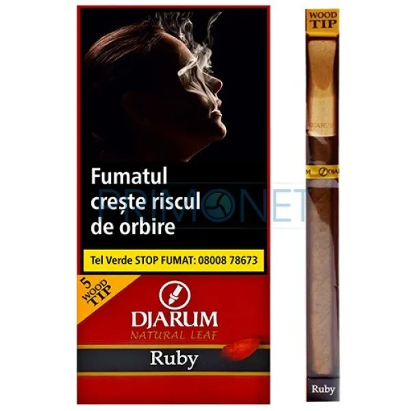 Tigari de foi Djarum Wood Tips Ruby 35g (cirese) 5