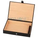 560155 Humidor trabucuri Piele si Lemn