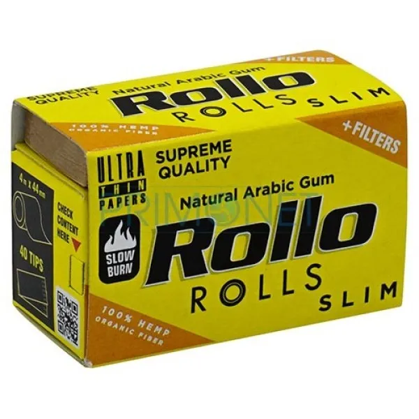 Foite Rollo Slim Yellow Rola 4M + Filter Tips
