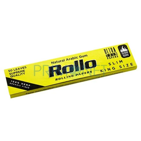 Foite Rulat Tutun Rollo Yellow King Size Slim