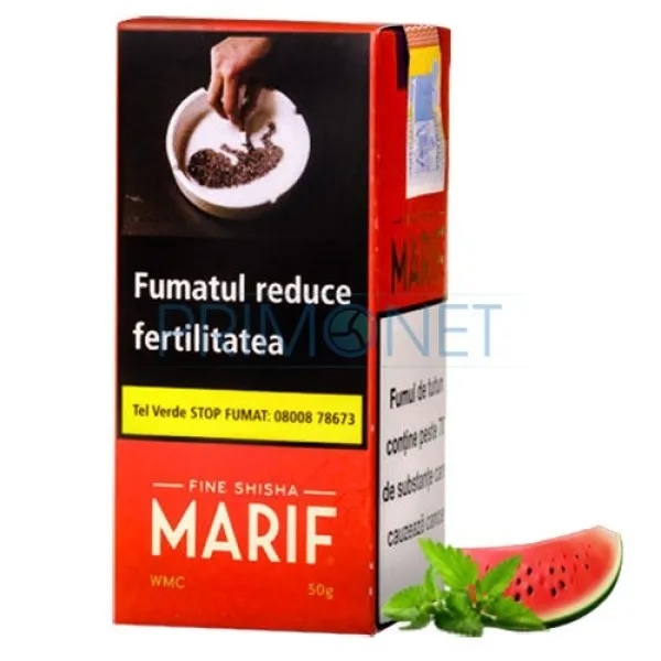 Tutun Narghilea Marif WMC (pepene rosu & menta) 50g