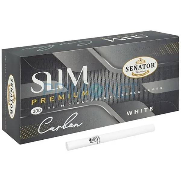 Tuburi Tigari Senator Ultra Slim Carbon White (24 mm) 200
