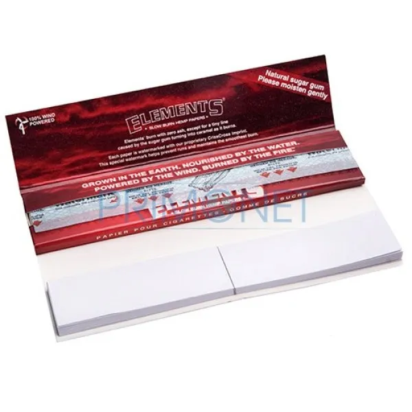 Foite Rulat Tutun Elements RED KS Slim + Filter Tips