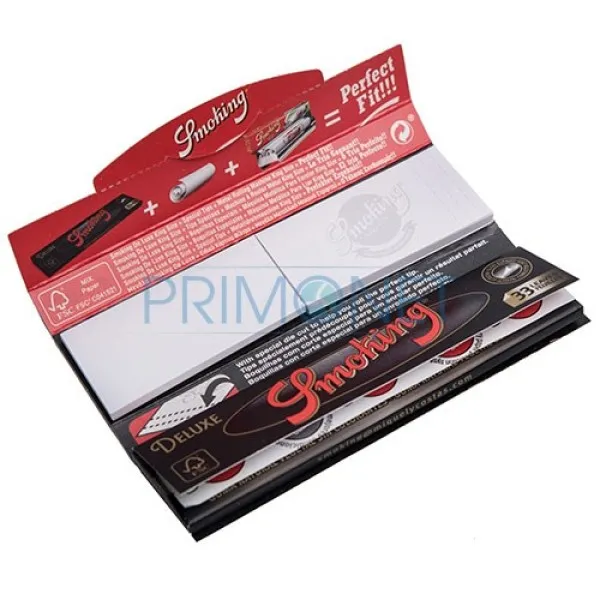 Foite Rulat Tutun Smoking DeLuxe KS + Filter Tips