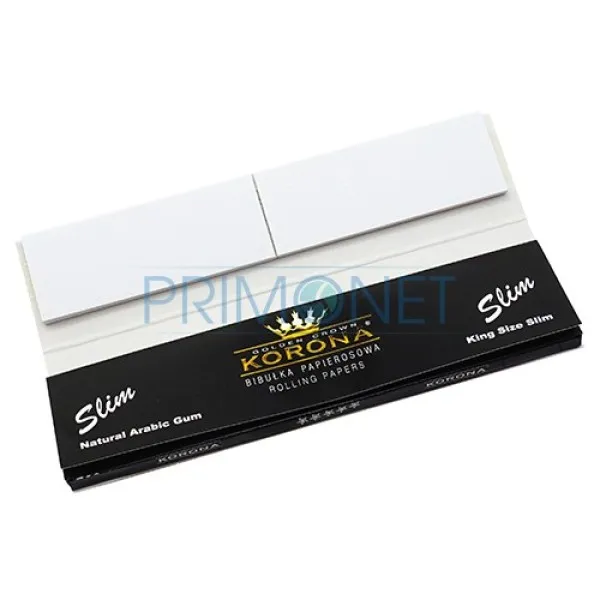 Foite Rulat Tutun Korona Slim King Size + Filter Tips