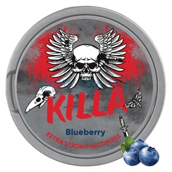 Pouch nicotina Killa Blueberry Strong 16 mg/g (12,8 mg/pouch)