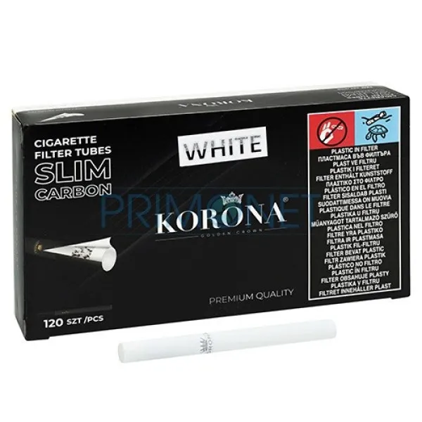 Tuburi Tigari Korona Slim Dual White 120