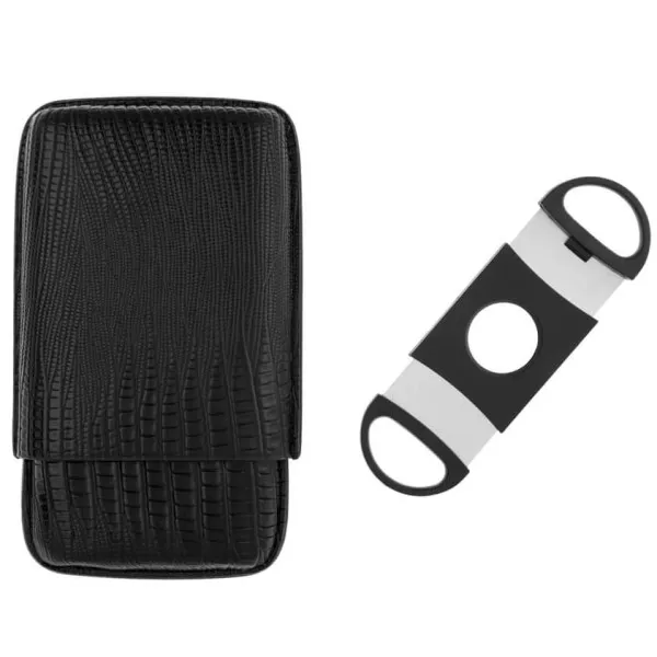 813120 Etui Trabucuri Angelo + cutter - piele naturala