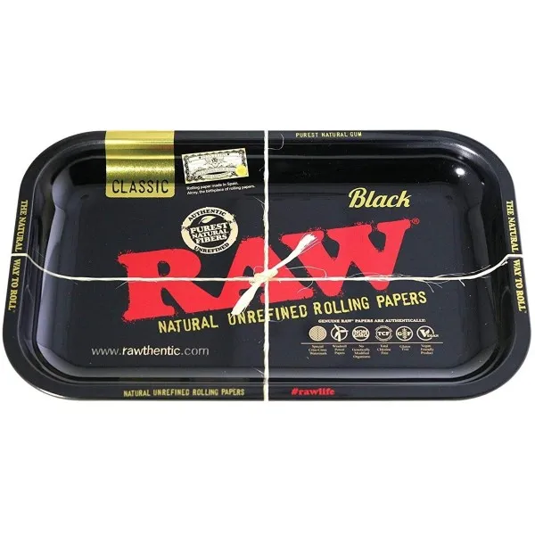 13835 ROLLING TRAY RAW BLACK