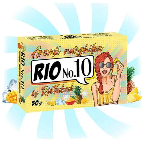 Aroma narghilea RIO No. 10 (mango, ananas si gheata) 50g