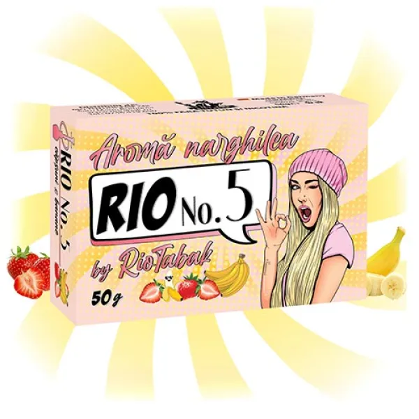 Aroma narghilea RIO No. 5 (capsuni si banane) 50g